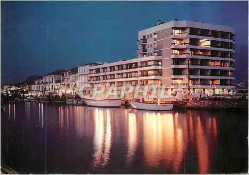 Moderne Karte Le Grau du Roi (Gard) La Rive gauche et la Vidourle sous les illuminations