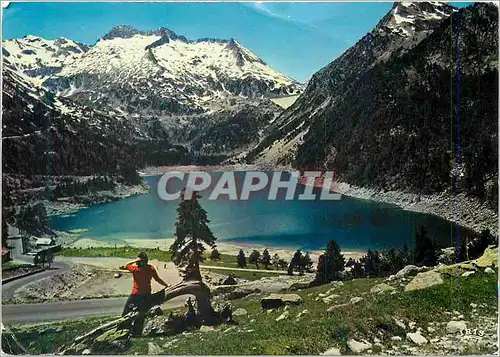 Moderne Karte Les Pyrenees En vallee d'Aure le lac d'Oredon et le massif du Neouvielle