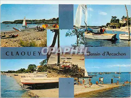 Moderne Karte Bassin d'Arcachon Claouey (Gironde)