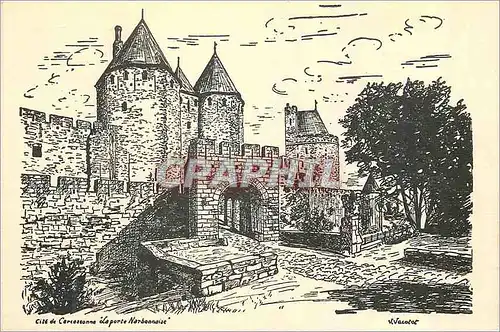 Cartes postales moderne Cite de Carcassonne La porte Narbonnaise