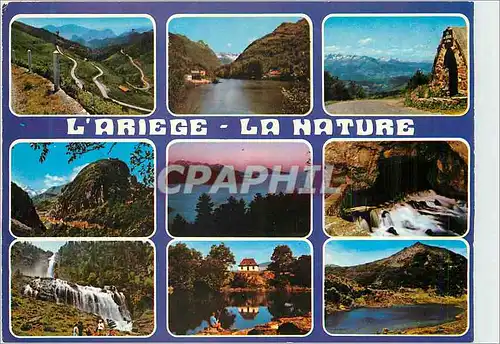 Cartes postales moderne L'Ariege Col de Port Chateau et Lac d'Orgeix Col de Peguere Chateau de Montsegur Mer de nuages F