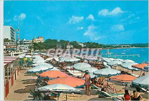 Moderne Karte Juan les Pins Cote d'Azur Une Plage