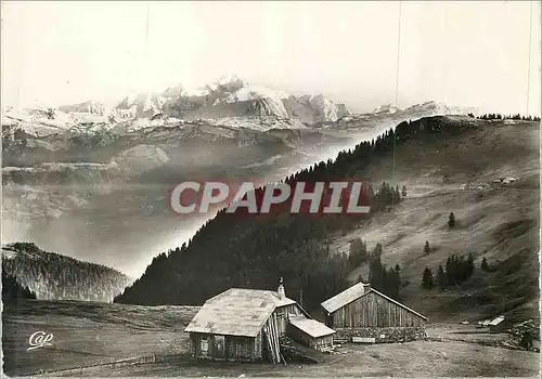 Moderne Karte Gex Col de la Faucille Vue sur le Mont Blanc