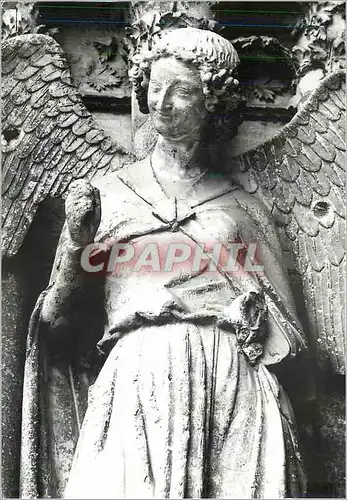 Cartes postales moderne Cathedrale de Reims (XIIIe siecle) Facade occidentale Portail de gauche l'Ange au sourire