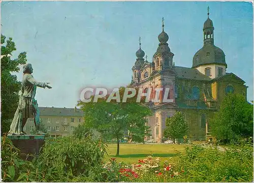 Cartes postales moderne Mannhein Jesuitenkirche mit Schillerdenkmal