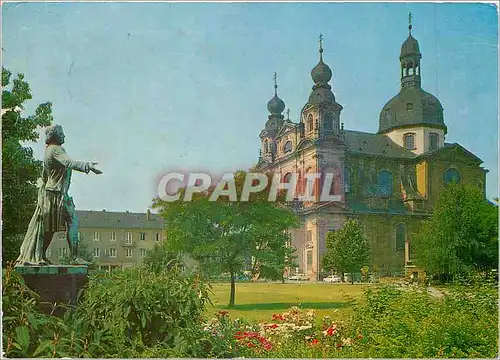 Moderne Karte Mannhein Jesuitenkirche mit Schillerdenkmal