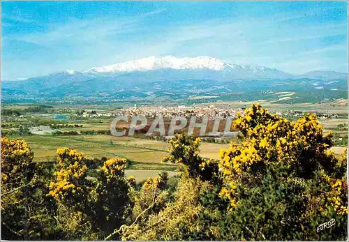 Moderne Karte Roussillon Le Vallespir Le Boulou station du Foie Au fond le Canigou