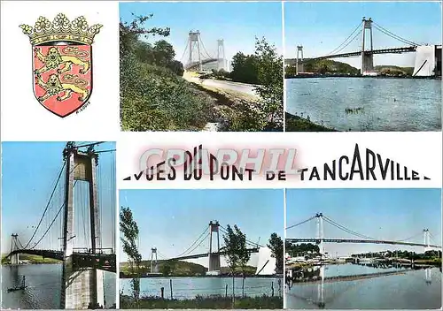 Moderne Karte Le Pont de Tancarville (Seine Maritime)