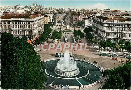 Cartes postales moderne Milano Panorama vue du Ch�teau Autobus
