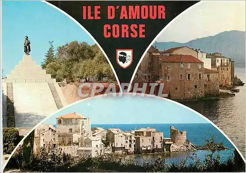 Cartes postales moderne Corse Ile d'Amour Ajaccio Statue de Napoleon St Florent au coucher du soleil Erbalunga et sa vie