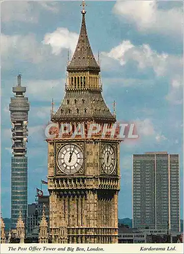 Moderne Karte The Post office Tower and Big Ben London The centre of a new communication system for additional