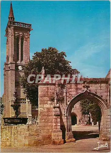 Cartes postales moderne St Jean Du Doigt (Finistere) L'Eglise St Jean et L'Arc de Triomphe Couleurs de Bretagne