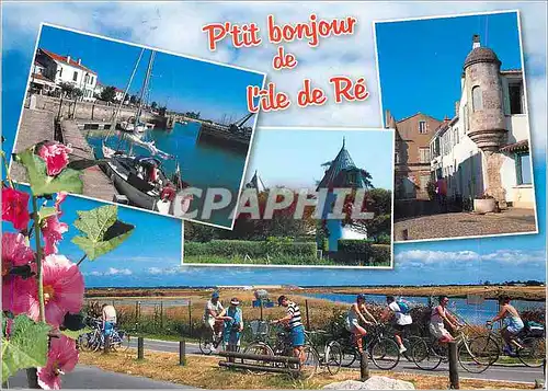 Cartes postales moderne L'Ile de Re Ars en Re Le port les moulins de la Boire la maison du Senecha (XVIe s) Veloc Cyle