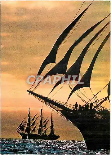 Cartes postales moderne Le Stratsraad Lehmkuhl au couchant Couleurs de Bretagne The Henry III Tower Aerial View Bateau