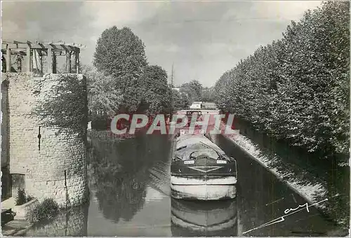 Moderne Karte Montargis (Loiret) Ecluse de la Reinette Bateau