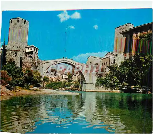 Moderne Karte Mostar Le vieux pont