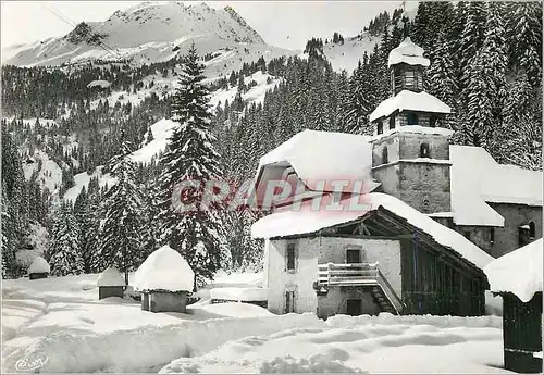 Cartes postales moderne Les Contamines Montjoie (Htes Sav) Notre Dame de la Gorge et l'Aiguille de la Roselette