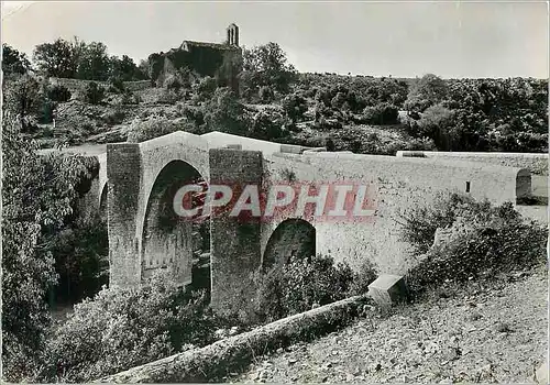 Moderne Karte Le Languedoc Vallee de l'Herault La chapelle Romane de Saint Etienne d'Issenssac et le pont du X