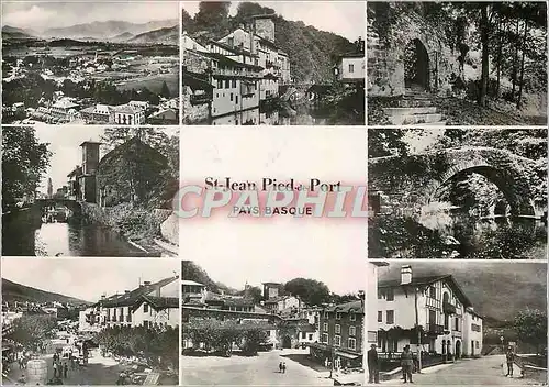Moderne Karte St Jean Pied de Port Souvenir