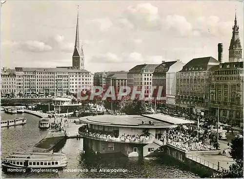 Cartes postales moderne Homburg Jungfernsteig Wasserseite mit Alsterpavillon