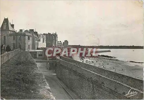 Cartes postales moderne Saint Malo Les Vieux Remparts et la Plage Bon Secours Cote D'Emeraude