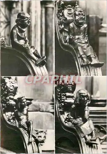 Cartes postales moderne Thann Cathedrale Saint Thiebaut Detail des stalles