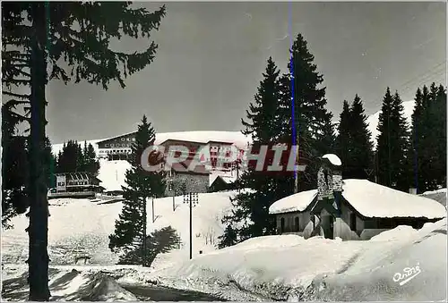Moderne Karte Chamrousse (1630 2250m) Les Belles Alpes Francaises Vue generale et la Chapelle