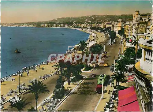 Moderne Karte Nice La Promenade des Anglais La Cote d'Azur