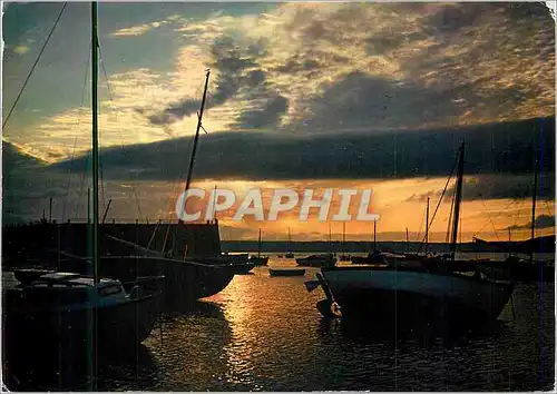 Moderne Karte Le Soleil s'est Couche ce soir dans la nuees Demain viendra l'orage et le soir et la nuit