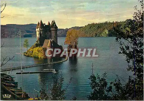 Moderne Karte Le chateau de Val Gorges de la Dordogne Ensemble feodal flanque de cinq tours rondes est bati su