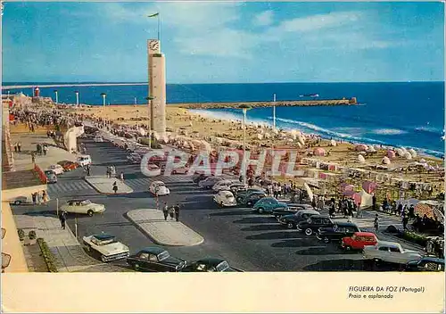 Cartes postales moderne Figueira Da foz (Portugal) Praie e esplanada Un aspect de la plage et de l'esplanade