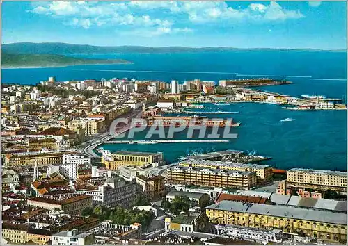 Moderne Karte Trieste Vue generale