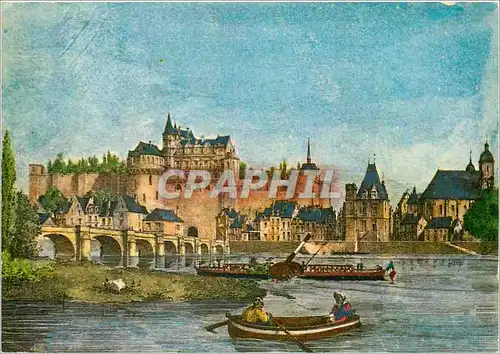 Cartes postales moderne Les Chateaux de la Loire Amboise (Indre et Loire) La Loire et le Chateau du XVe siecle (La tour