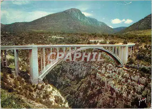 Cartes postales Les Gorges du Verdon (Var) Pont de l'Arluby La Cote d'Azur miracle de la nature couleurs et Lumi