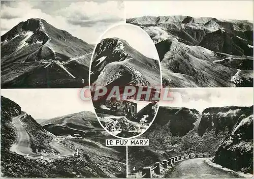 Moderne Karte Le Puy Mary Le grand Tournant Le Cantal Rouristique par Michel