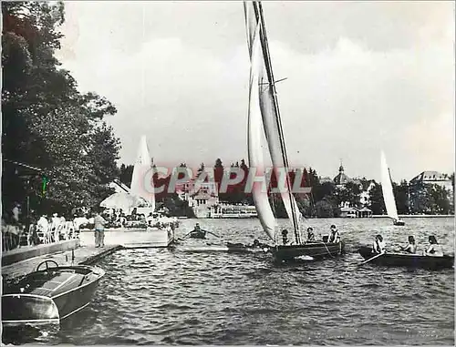 Moderne Karte Portschach am Worthersee Am Werzerstrand Bateaux