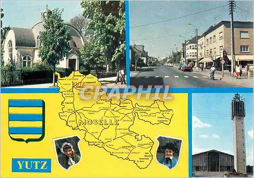 Cartes postales moderne Yutz La Route Nationale Le Temple Le nouveau Campanile