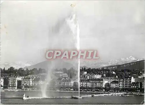 Cartes postales moderne Geneve Le jet d'eau et le Mont Blanc