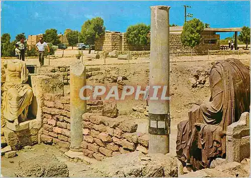 Moderne Karte Caesare Ruins of Byzantine Public Building with Roman Statuary