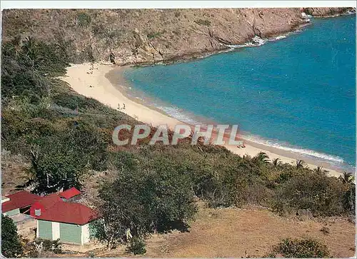 Moderne Karte Saint Barthelemy Antilles Francaise FWI Plage de Gouverneur