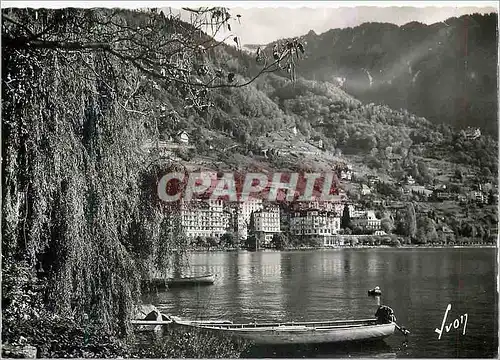 Cartes postales moderne Montreux (Suisse) Bord du lac Leman et la ville
