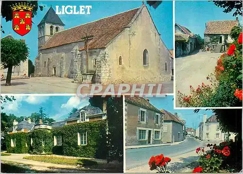 Cartes postales Liglet (Vienne) L'Eglise Vieille maison du Bas Bourg Rue Principale Manoir du Coudray