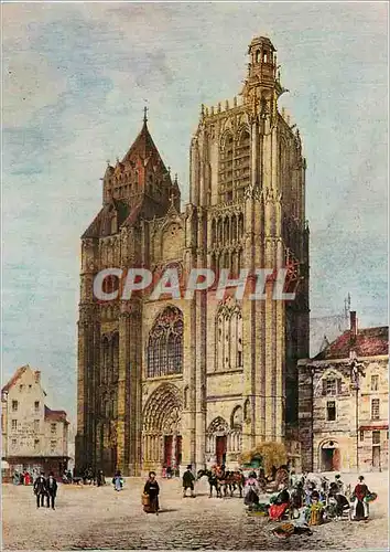 Cartes postales Sens (Yonne) Les Merveilles de l'Yonne La cathedrale Saint Etienne (Commencee vers 1140) (gravur