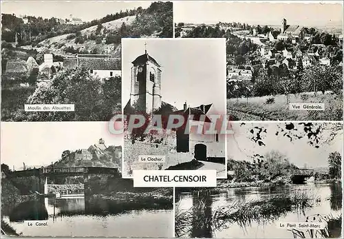 Ansichtskarte AK Chatel Censoir Moulin des alouettes Vue generale Le canal Le pont Saint Marc