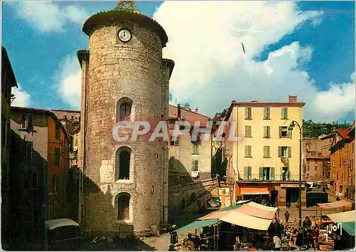 Cartes postales Hyeres (Var) La Cote d'Azur miracle de la nature Place Massillon et tour Saint Blaise (XIIe siec