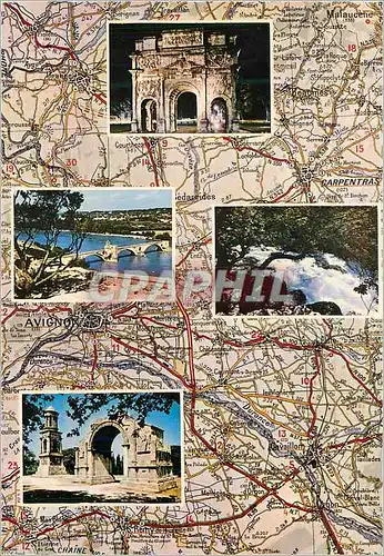 Cartes postales Orange Avignon Fontaine de Vaucluse Les Antiques