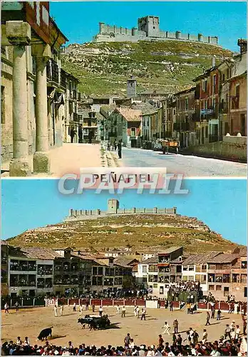 Cartes postales moderne Penafiel Carretera Velledolid y Castillo siglo XI Plaza del Coso Corrida de vaquillas