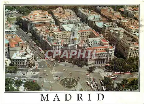 Cartes postales moderne Madrid Fuente de La Cibeles y Palacio de Comunicaciones