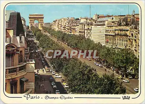 Cartes postales moderne Paris Les Champs Elysees et l'Arc de Triomphe