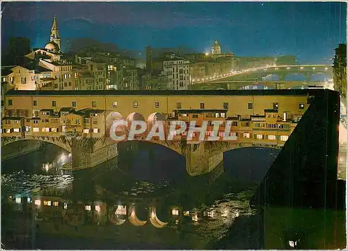 Cartes postales moderne Firenze Ponte Vecchio La Nuit